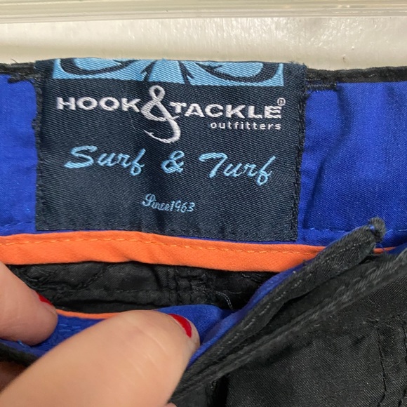 Hook & Tackle Surf & Turf Black Shorts - Picture 3 of 5